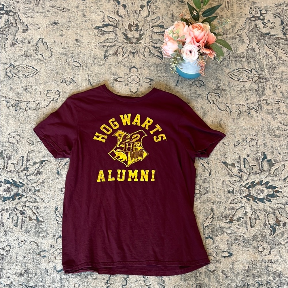 Harry Potter hogwarts alumni Burgundy Tee